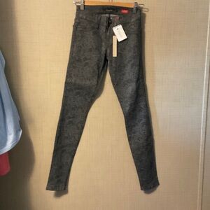 Level 99 Charcoal Patterned Skinny Pants